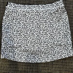 RLX Ralph Lauren Black and White Floral Golf Skort.